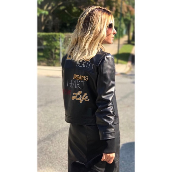 VALENTINO LEATHER BOMBER JACKET AUTHENTIC WORN 1x - Picture 7 of 8